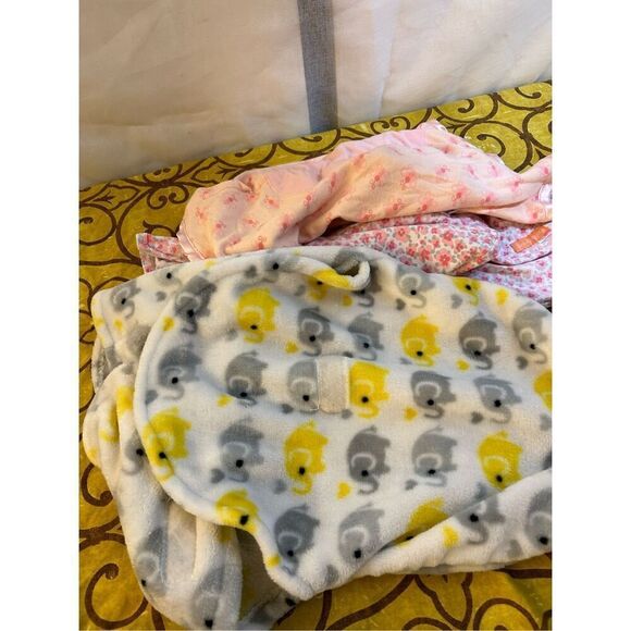 Swaddle me infant blanket sleepers pink gray fleece lot - Picture 4 of 5